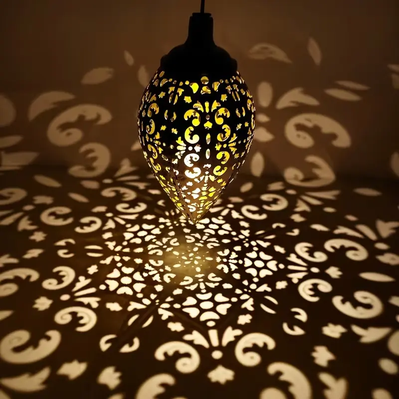 Solar Outdoor Pendant Light, Energy-Saving Metal Garden Lighting, Perfect for Courtyard, Lawn, Balcony, Easy Installation