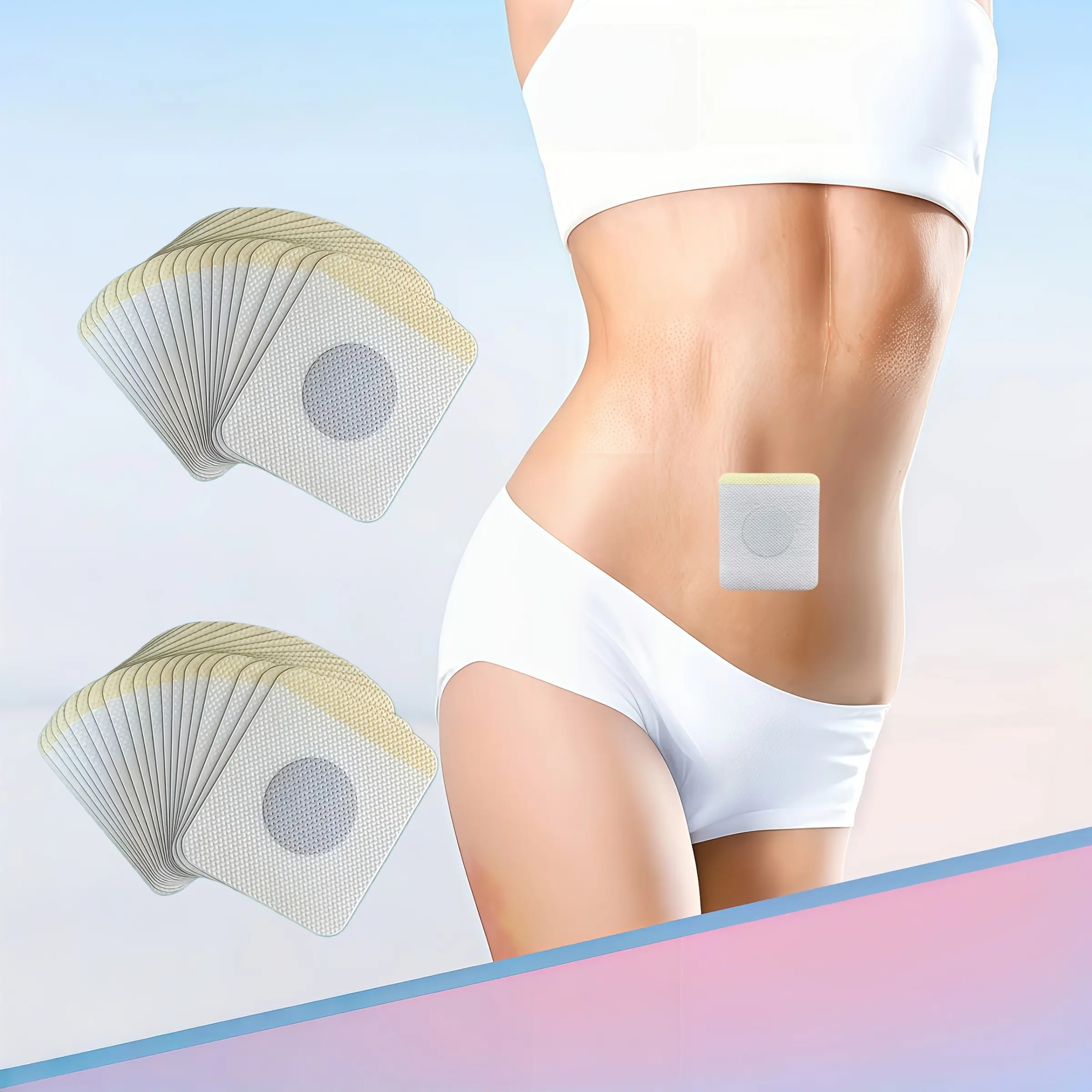 Abdominal Shaping Patches, 30 Pieces, Suitable for All Light Skin Tones, Essential for Men and Women Fitness