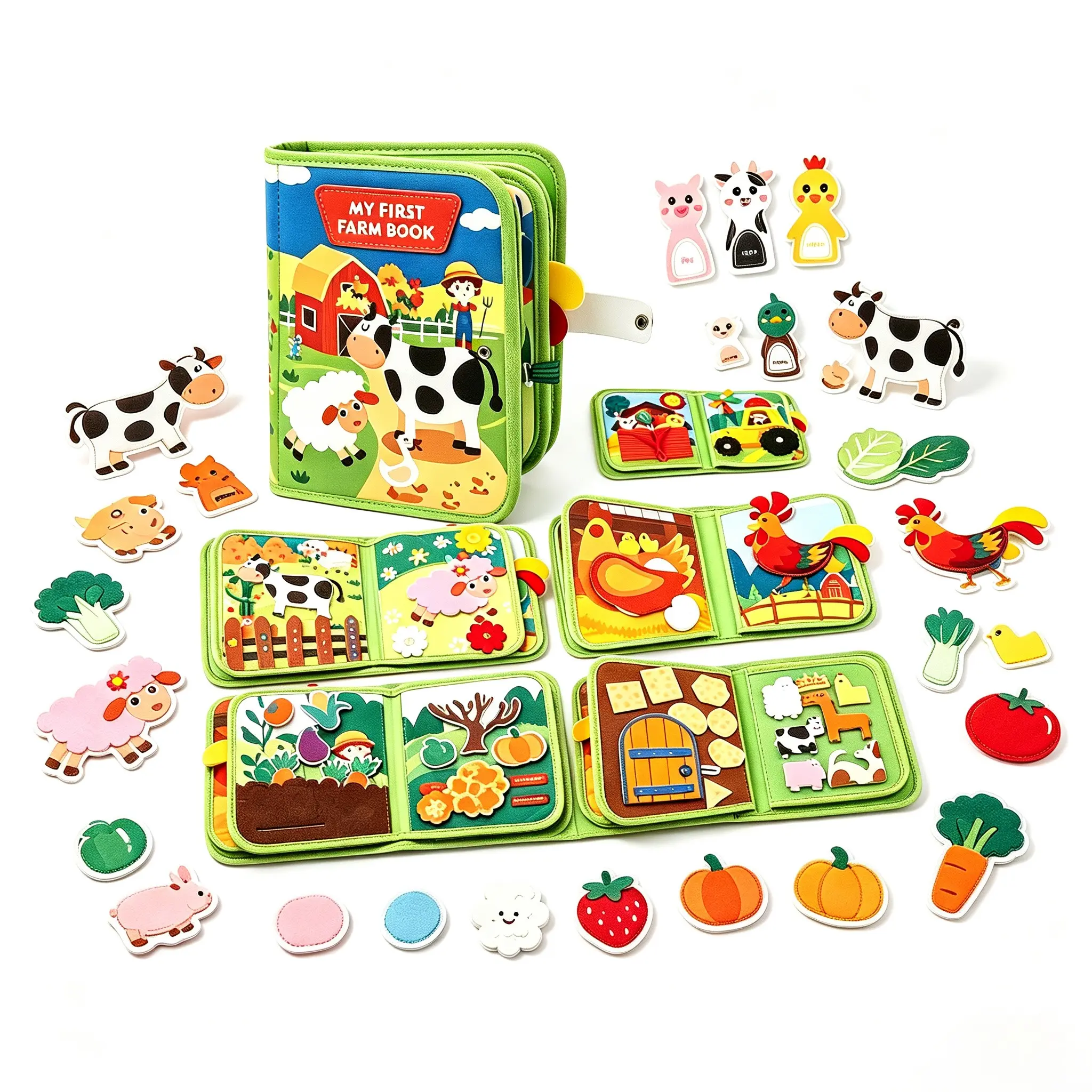 Busy Board for Toddlers, Portable Preschool Learning Tool Quiet Activity Book, Travel Educational Toy, Life Skills Training, Cognitive Learning Games