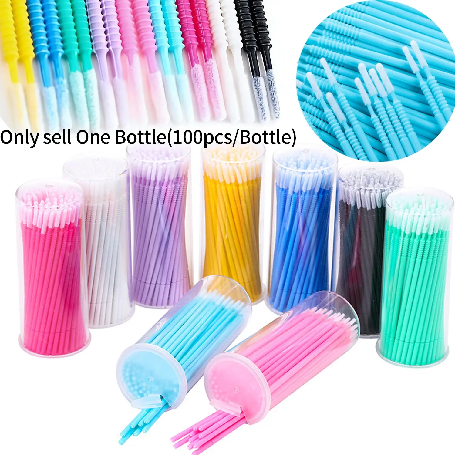 Micro Applicator Brush Micro Swabs, Eye Lashes Mascara Wands for Eyelash Extension Make up Tools, Eye Makeup Brushes