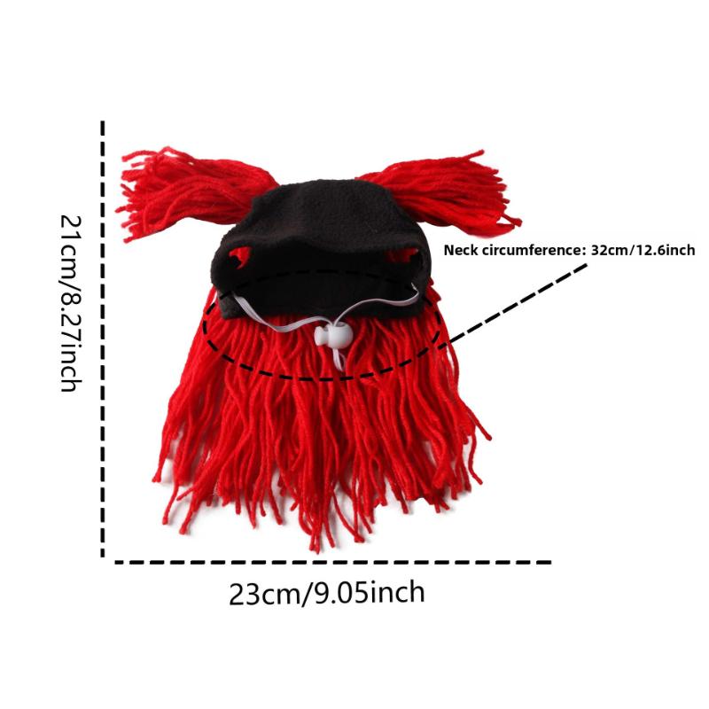 New pet ear-flap knit hat, funny and quirky pet decoration, costume headgear, pet accessories Gold Plated Custom Collar dogs shoes glasses filter Heated Windproof Winter Coat clothes flotation device