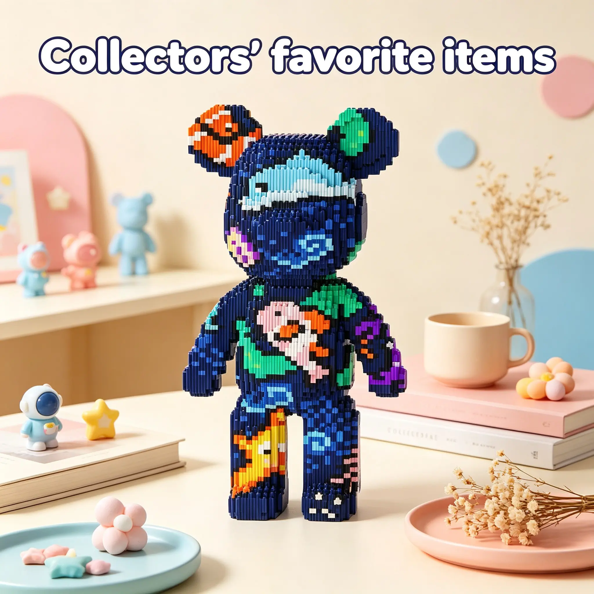 Bj Underwater World Bear Heart 3D Puzzle Ornament, Perfect for Home Decor, Party Decoration, Ideal Gift for Holidays, Cute Handmade Craft