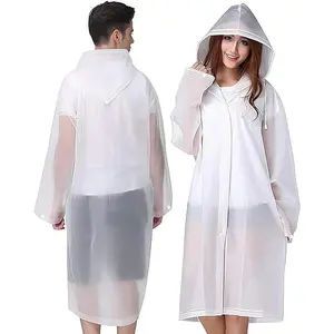 Rain Coat Poncho for Adult 2 Pack Women Men Reusable Emergency Raincoats with Hood and Drawstring