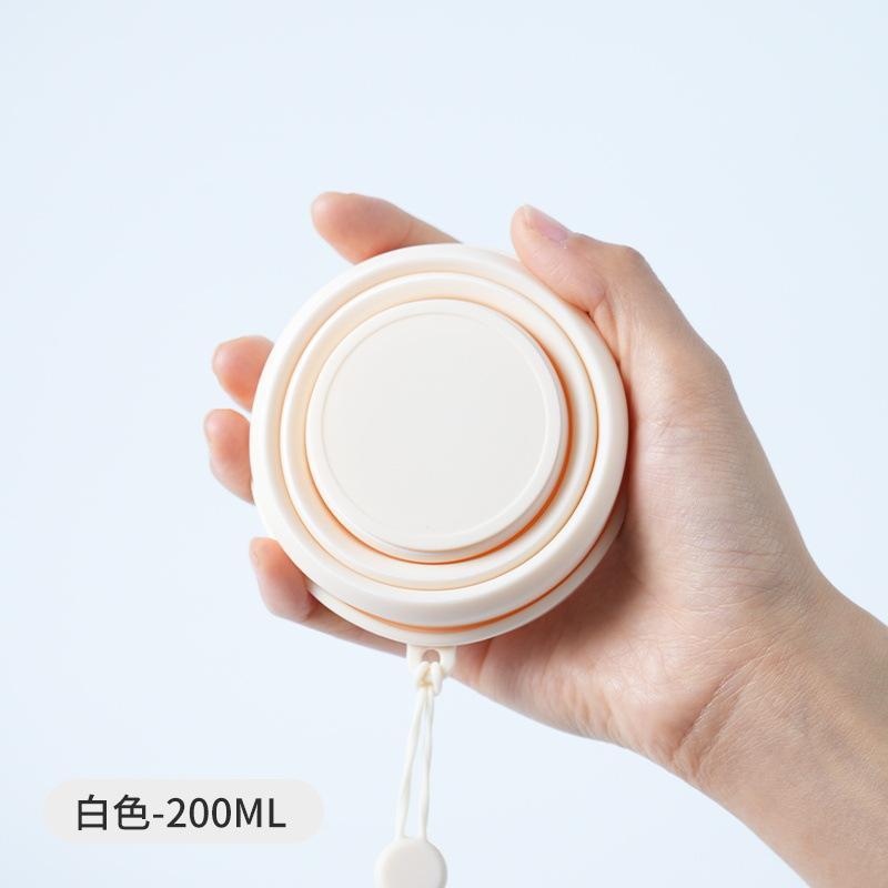 Outdoor portable folding water cup travel mouthwash cup silicone outdoor retractable travel travel portable compressed cup