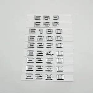 Chrome "E-Class" Trunk Emblem Badge for Mercedes-Benz W124 W211 - Premium 3D Lettering