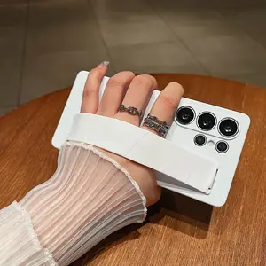 Phone Case - Suitable for S23/S24/S25 Ultra Series Phone Case TPU Soft Cover with Wrist Strap, Anti-Drop And Wear-Resistant, Convenient Handheld Full Protection with Built-In Wrist Strap, Anti-Drop And Portable