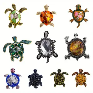 Baroque Luxury Beautiful TurtleTortoise Animal Women Brooch Pins JewelryAccessories Wedding Holiday Party Couples Gifts
