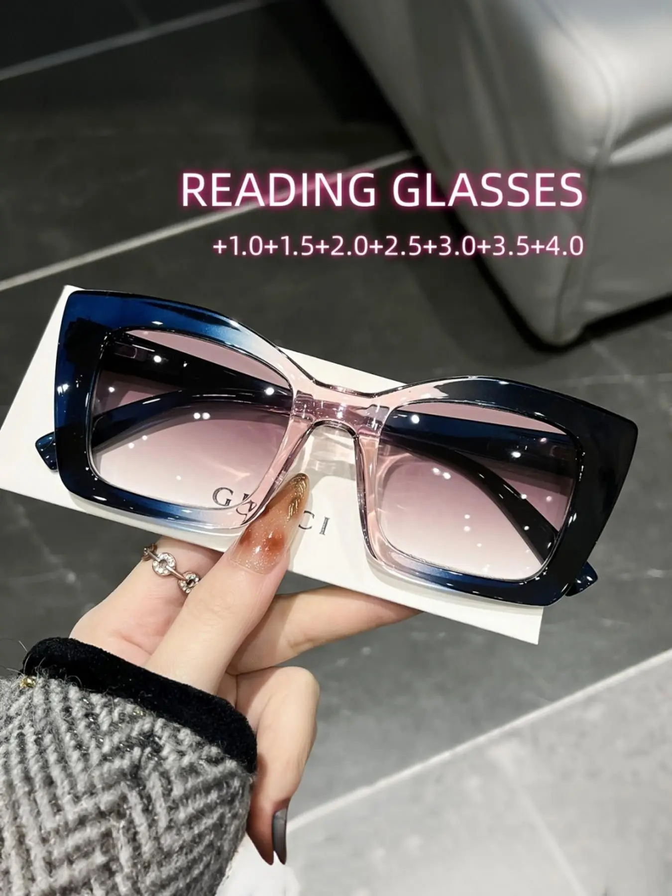 Cat Eye Retro Blue Light Blocking Reading Glasses Reading Eyeglasses Clear Transparent Computer Presbyopic Glasses 1.0 to 4.0