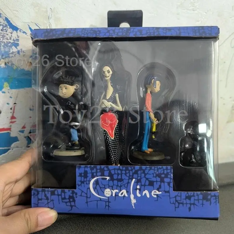 Coraline Figure Anime Coraline & the Secret Door Crooked Character Action Figure Model Anime Toys Doll Halloween Gift 3pcs