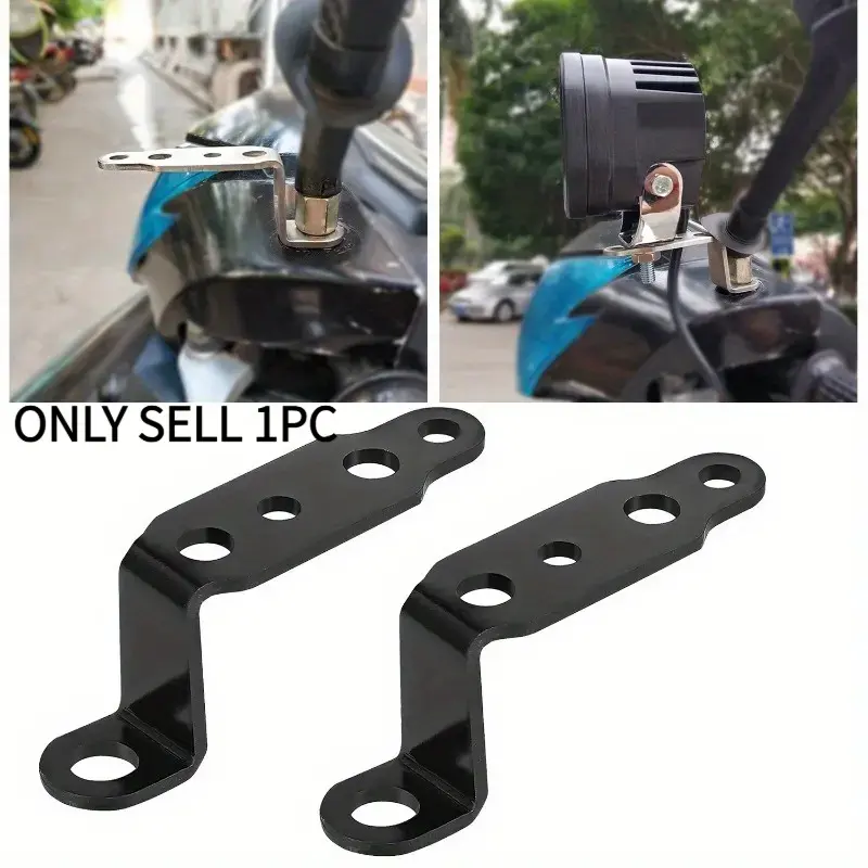 Motorcycle LED Headlight Bracket Rearview Mirror Lamp Spotlight Extension Holder Clamp Motorbike Scooter Accessories Replacement Motorcycle Parts