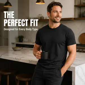 100% Cotton Men’s 100% Cotton T-Shirt, Crew Neck Solid Basic Tee,  180 GSM Soft Durable Shirt,Breathable Fabric Menswear Top Classic White Black Tshirt, S–3XL  SummerVibes outdoorfun