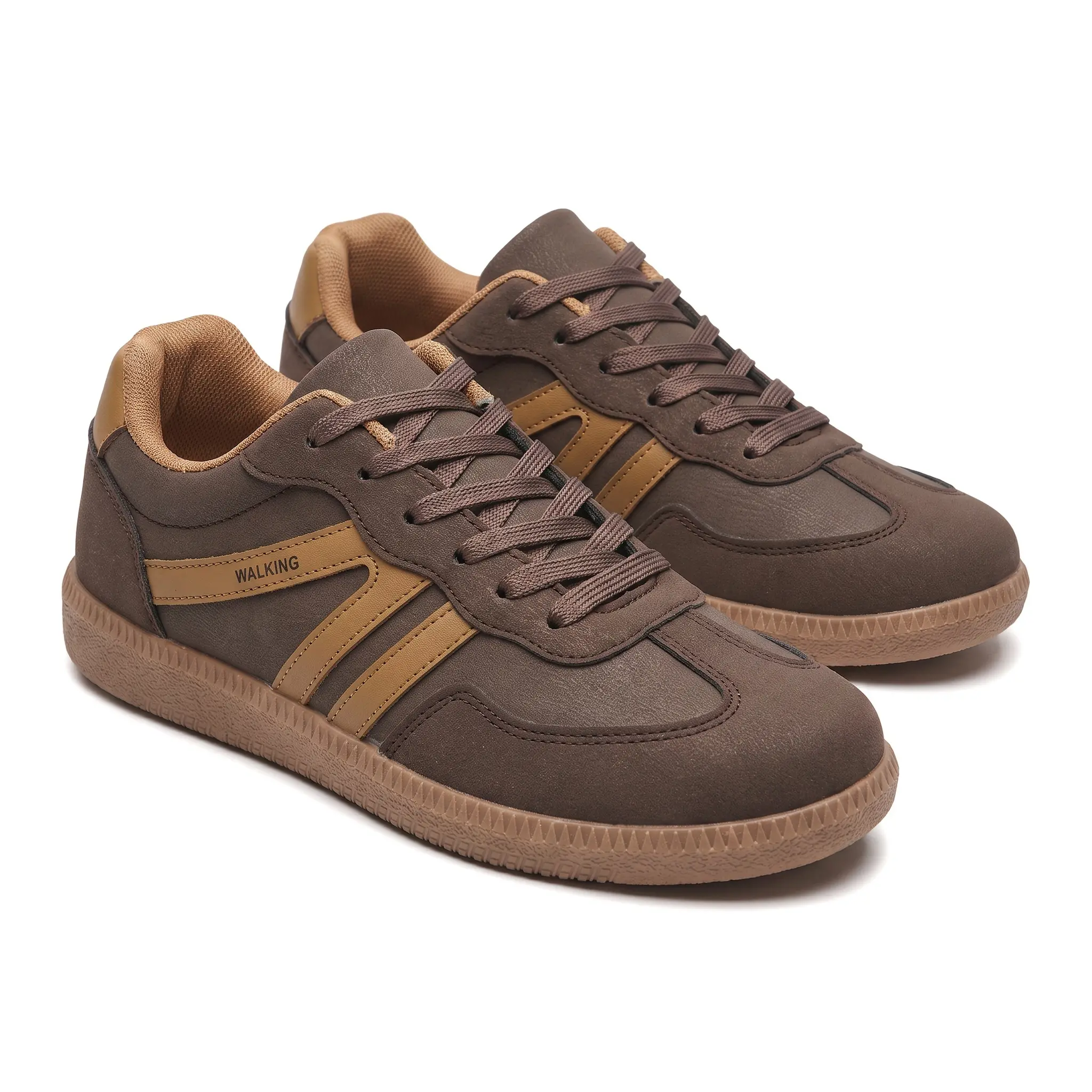 Cozy Retro German Trainer Sneakers For Women Plus Size Casual Walking Shoes With Hidden Height Increase Comfortable PU Upper Cotton Lining Rubber Sole For Street Style Everyday Essential