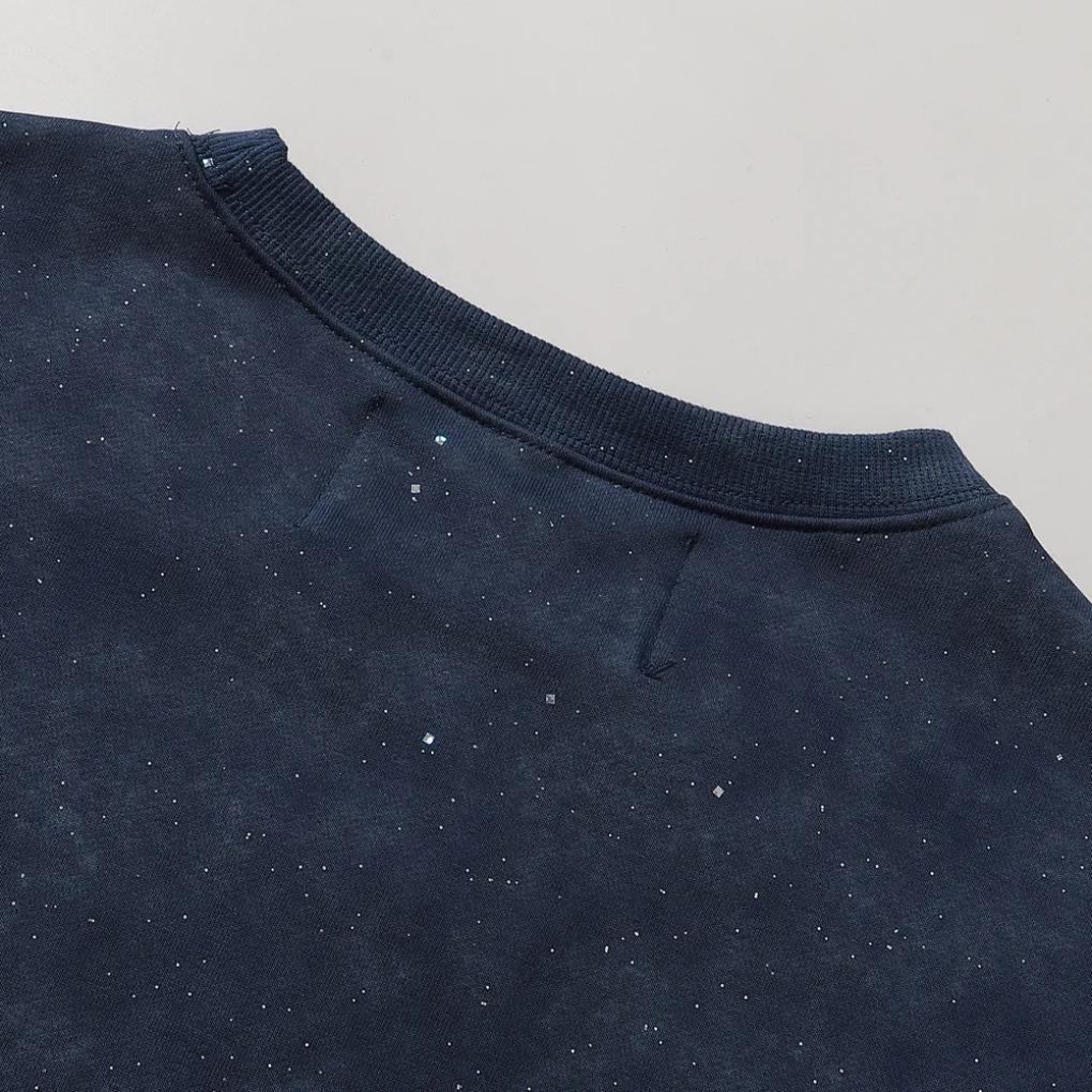 Rhinestone Logo Bling graffiti letter print T Shirt Men Women Grey wash loose casual Tees Fashion Harajuku Shinning Diamond Tops