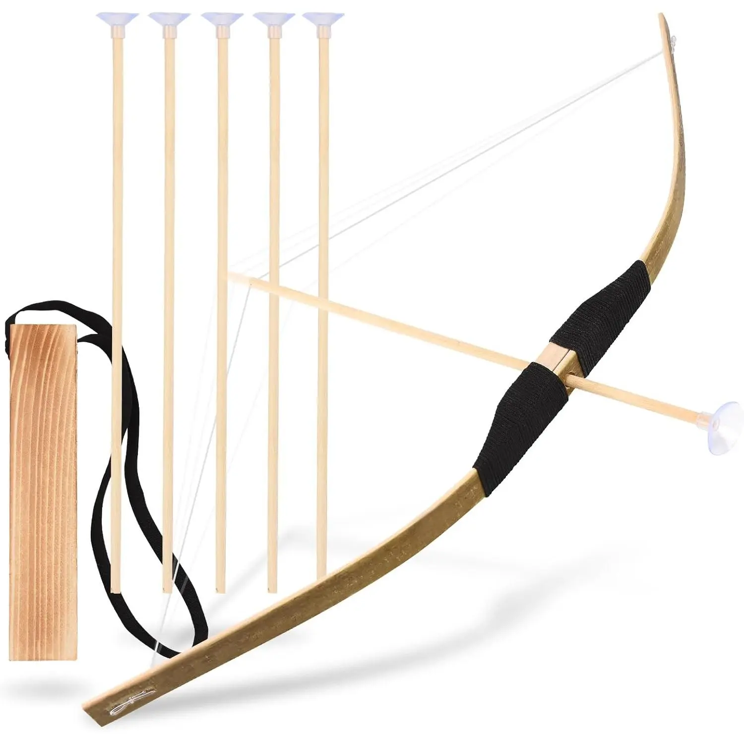 Kids Bow and Arrow Set, 24 Inch Archery Set Handmade Wooden Toy Bow and Arrow Gifts for Kids Boys Girls - Perfect for Birthdays Christmas Halloween, Cosplay Game Costume Prop Playfidget toys