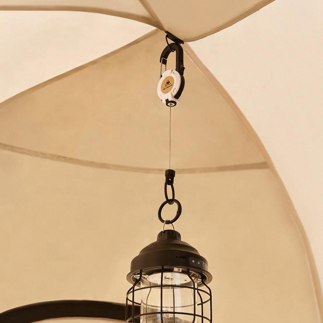 Outdoor 3-in-1 Retractable Keychain with Steel Wire – Carabiner, Magnetic Lock, Multi-Purpose for Hiking, Camping, Fishing & Commuting