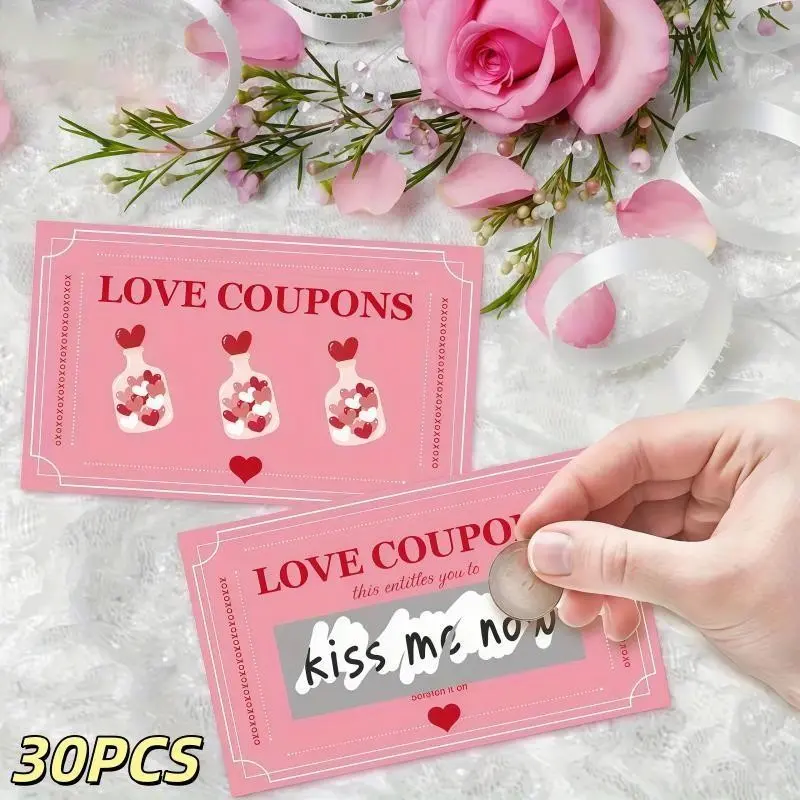 30 DIY Scratch Cards, Surprise Cards, Lottery Cards, Lucky Scratch Cards, Couple Gift Cards, Birthday Party Atmosphere