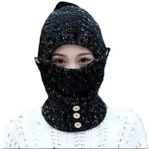 Winter Knit Beanie Hat with Neck Warmer,Thermal Face Cover Cold Weather Protection
