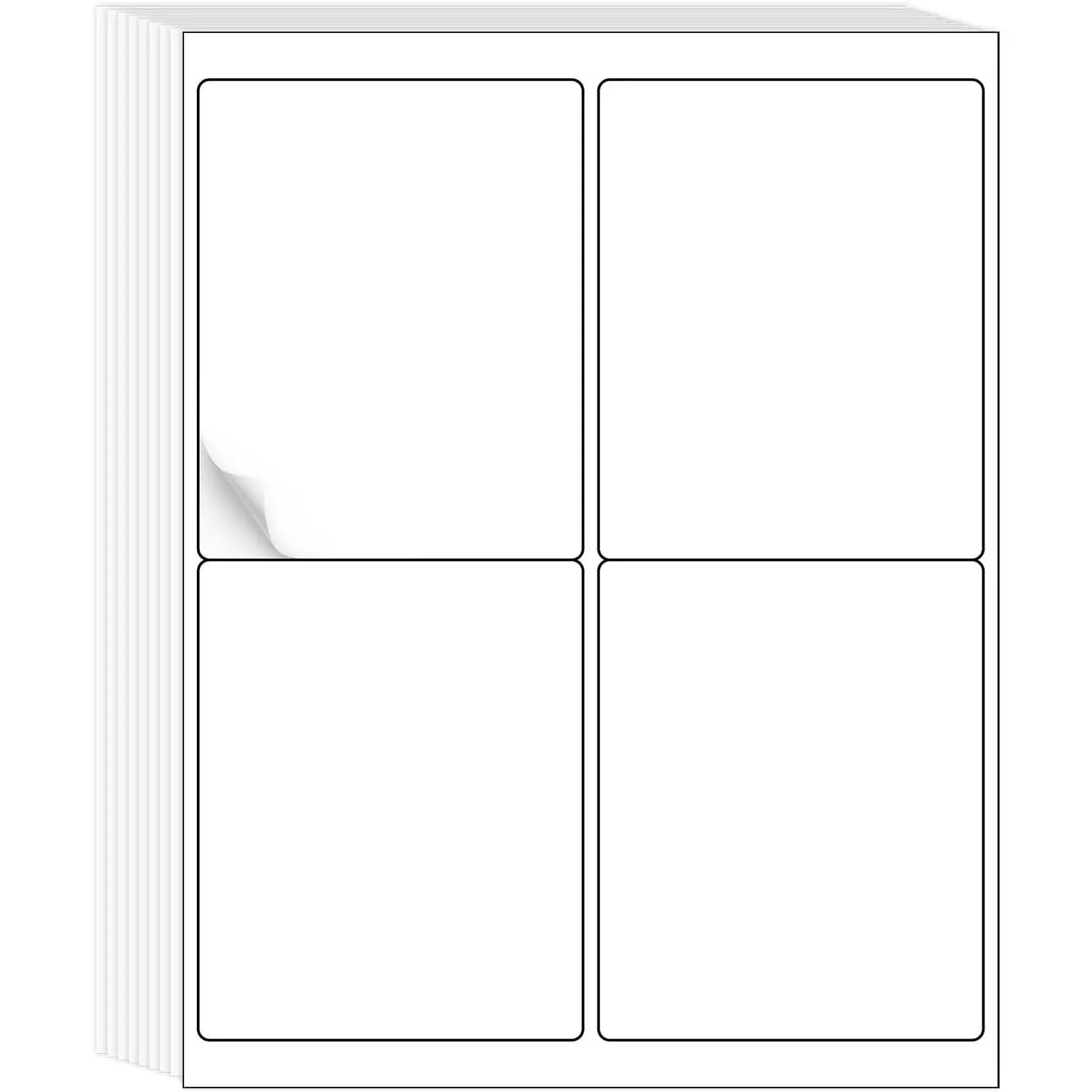 4" x 5" Printable 120 Labels White Matte Shipping Address Labels Stickers for Laser/Inkjet Printer (30 Sheets)