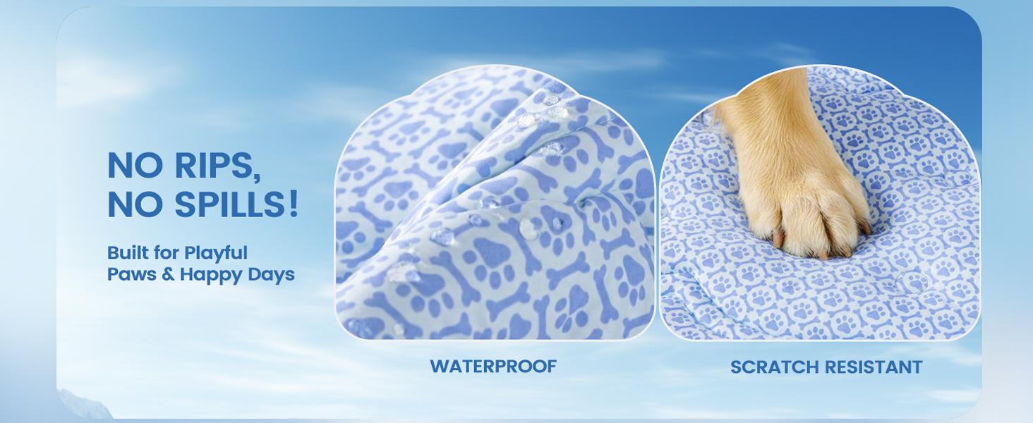 Dog Cooling Mat, Thick Cooling Mat for Extra Large Dogs with PCM & Thermochromic Tech, Dual-Sided Durable Waterproof Cool Dog Bed Mat, Q-Max>0.5, Machine Washable, Non-Toxic - XL(31" x 43")