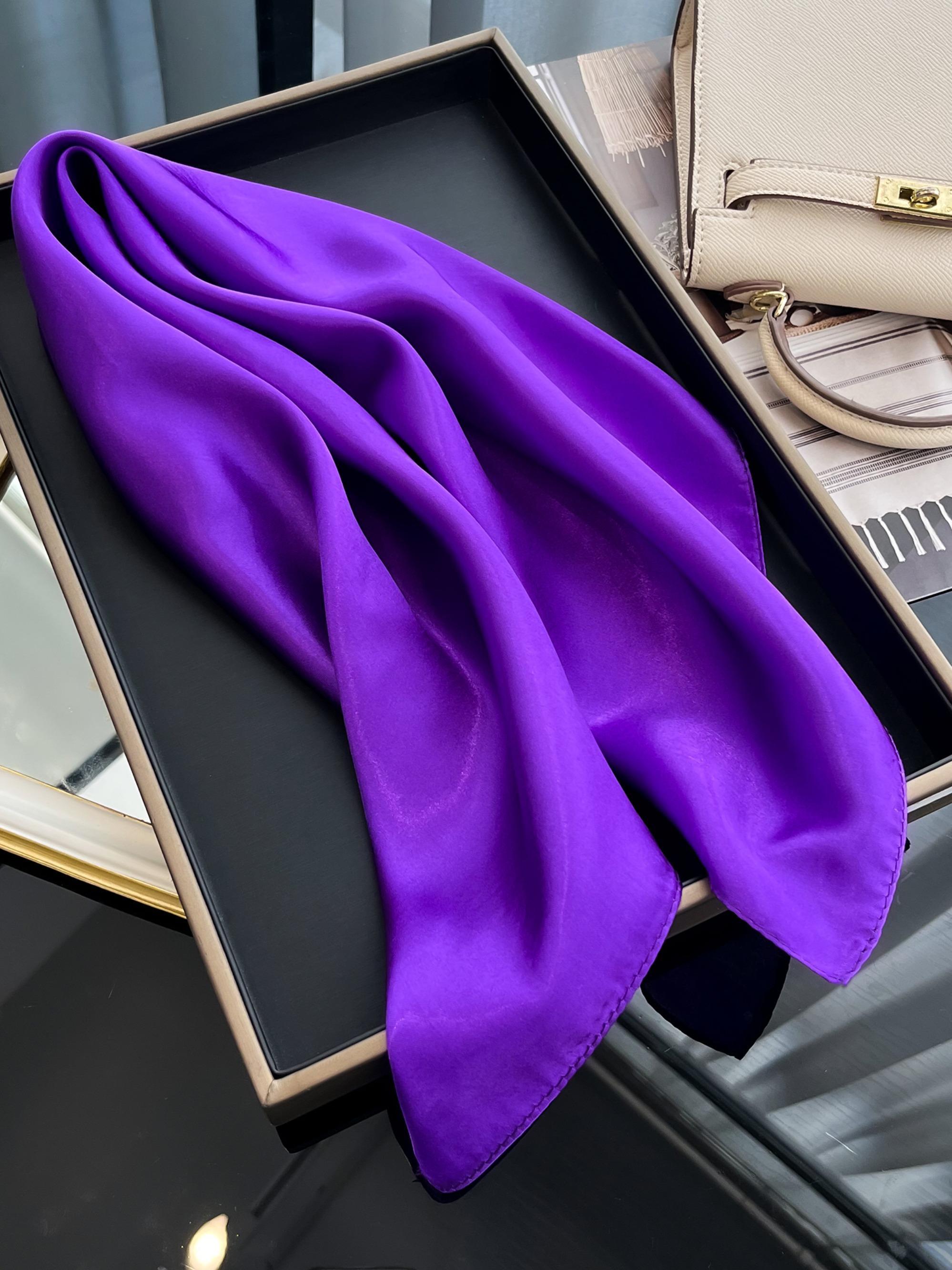 Women's Solid Color Square Scarf, Soft Comfortable Breathable Scarf for Daily Wear, Fashion Accessories for Women & Girls, Casual Soft Shawl, Fluffy Soft Scarf