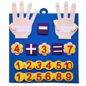 Montessori Felt Finger Numbers Math Toy, Toddler Early Education Learning Game with Math Activities, Fun Toys for Kids, Gifts for Kids to Boost Intelligence