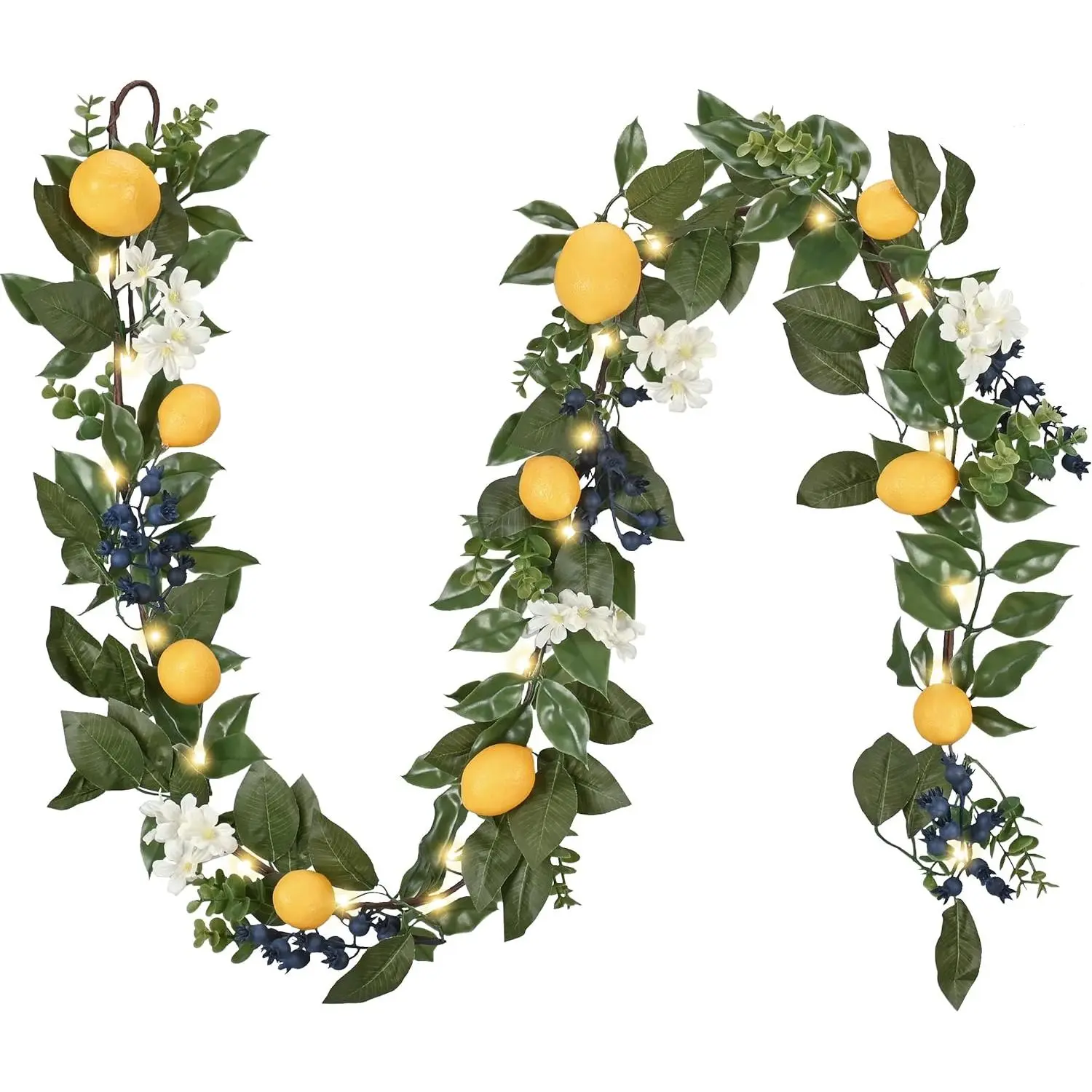 6ft Pre-Lit Lemon Garland with Greenery, Thin Spring Summer Garland for Mantle with Lights, Artificial Fruit Vine for Stairs Fireplace Table, Farmhouse Kitchen Home Wall Party Decorfidget toys