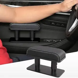 Adjustable Car Armrest Cushion Elbow Support Pad for Driver Side Door Universal Comfort Leather Center Console Armrest Height Increaser Extender