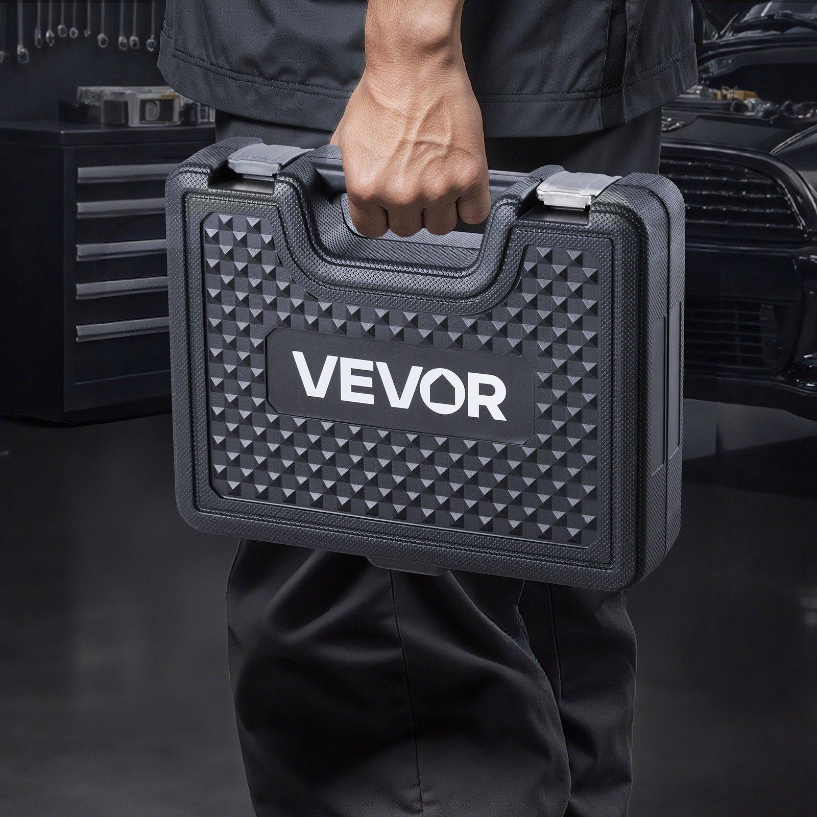 【FathersDayGift】 VEVOR Bearing Press Kit, 25 Pcs, Bearing Race and Seal Driver Set with Bushings & Wrenches, Bushing Driver Tool Set, Heavy Duty Aluminum Alloy Seal Removal Installation Tool Kit with Storage Case Socket Tool Kit