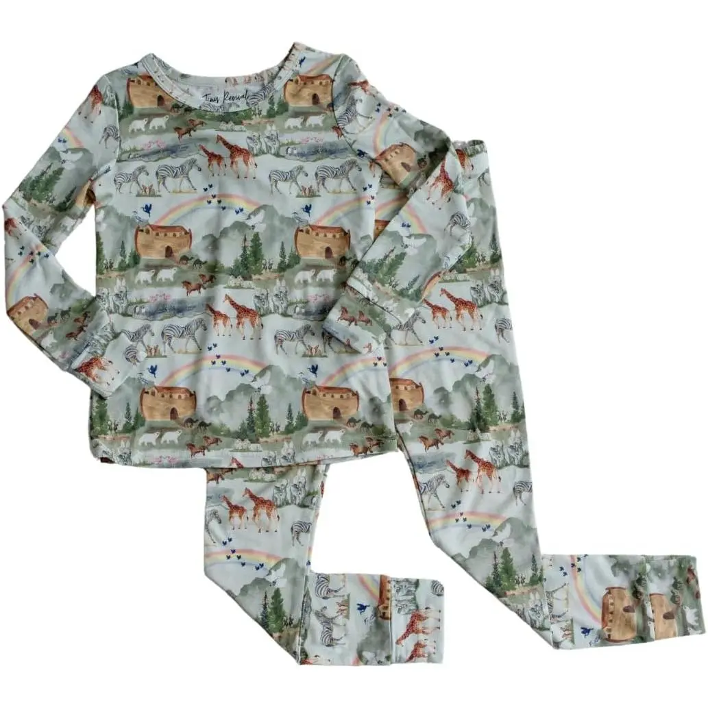 Two-Piece Toddler Pajama Set – Tencel Modal, Soft – Sleepwear for Boys & Girls, Long Sleeve, Bible Kids Clothes