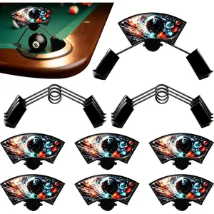6 Pack Pool Table Pocket Reducers, Billiards Training Aids for Accuracy Practice, Decorative Pool Pocket Reducers for Standard Pool Tables, Includes Storage Bag