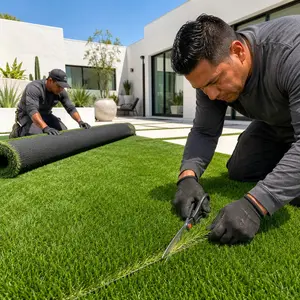 High-Fidelity Artificial Grass Roll, Outdoor Lawn for Courtyard, Balcony, Roof Garden, Soft Durable, Customizable, Pet Friendly, Wedding Decor