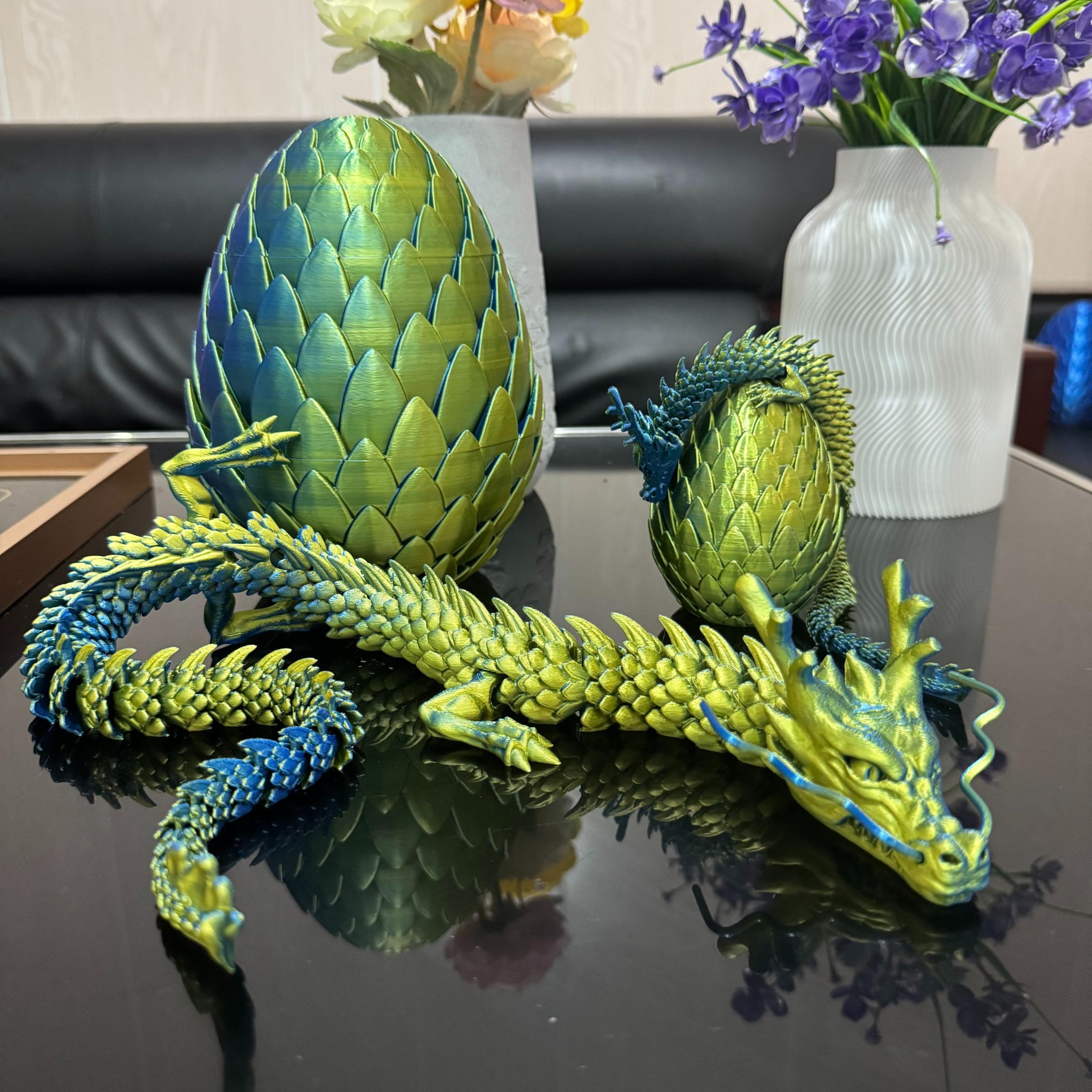 Large Lotus Dragon Egg Set, 60cm Dragon + 18cm Egg, 30cm Dragon + 9cm Egg, Two Size Options, Home Decor, Festival Party Decoration, Gift Idea