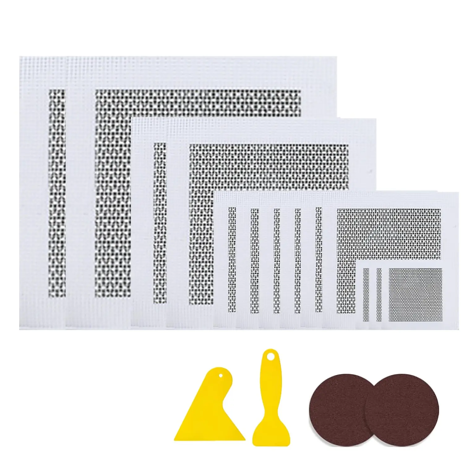 17 Pack Dry Wall Patch Walls,2/4/6/8 Drywall Patch Repair Kit | Self-Adhesive Wall Hole Repair Patch Kit With Fiber Mesh, Putty  And Sandpaper For Plasterboard, Ceiling, Wall