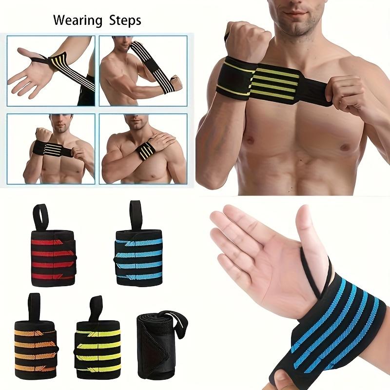 1 adjustable fitness wristband - unisex polyester weightlifting strap, thickened fitness band with thumb loop, suitable for strength training