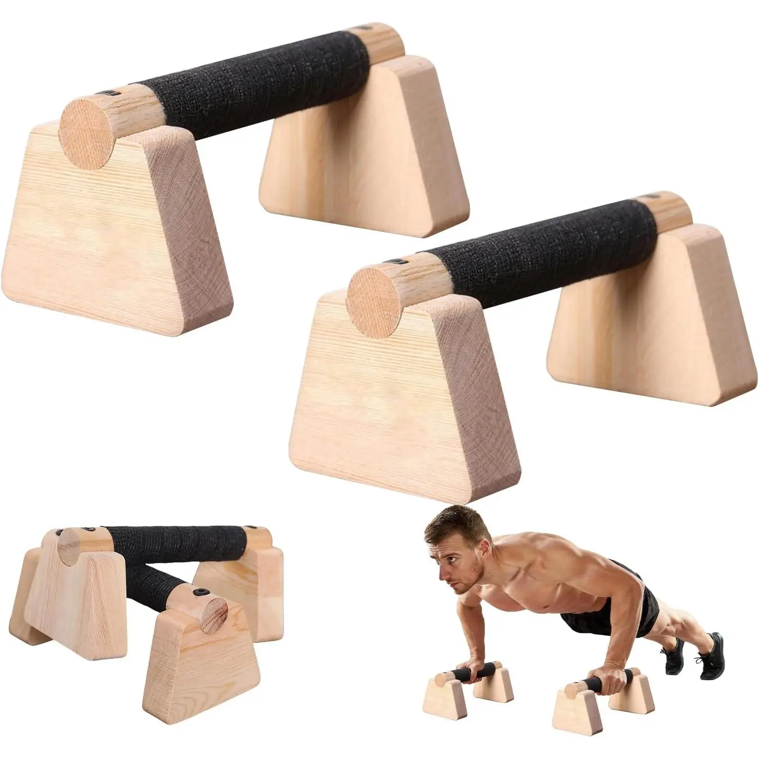 Parallettes Bars & Push Up Bars – Premium Handstand Training Push Up Handles, Non-Slip Calisthenics Equipment for Men & Women, Perfect Home Gym Fitness Tool for Strength & Balance
