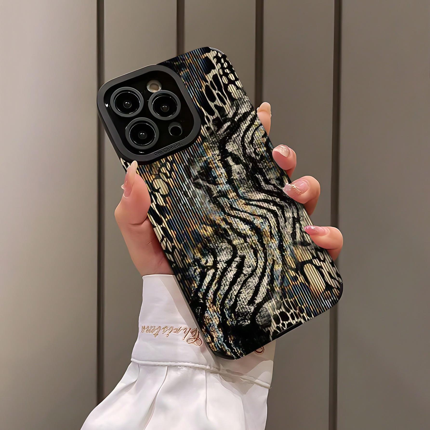Fashionable Elegant Snake Skin Pattern Phone Case, Anti-drop Shockproof Phone Protector Cover, Phone Accessories, Shockproof Tpu Cover, Compatible with iPhone 16 15 14 13 12 11