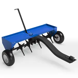 40-Inch Tow-Behind Plug Aerator for Lawn Tractor, ATV & ZTR – Heavy-Duty Steel Construction, 24 Deep Tines, 150 lb Weight Tray, Global Hitch – Efficient Soil Aeration for Garden, Farm & Yard