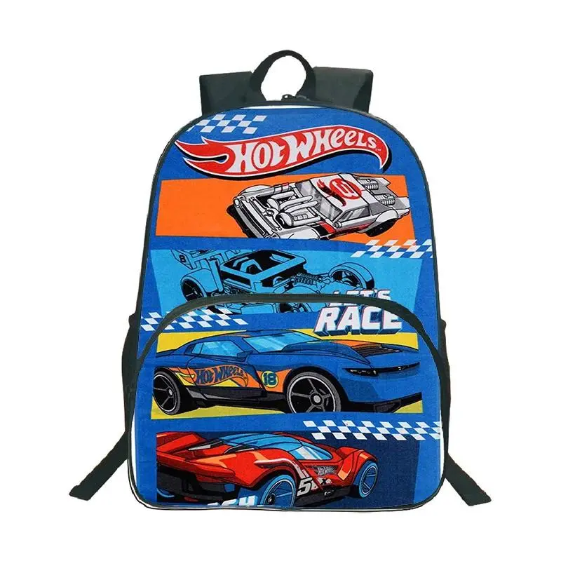 2025 New Game Hot Wheels Cars Student Print Backpack Adults Child Casual Schoolbag 16inch Wear Knapsack Fashion Custom Backpacks
