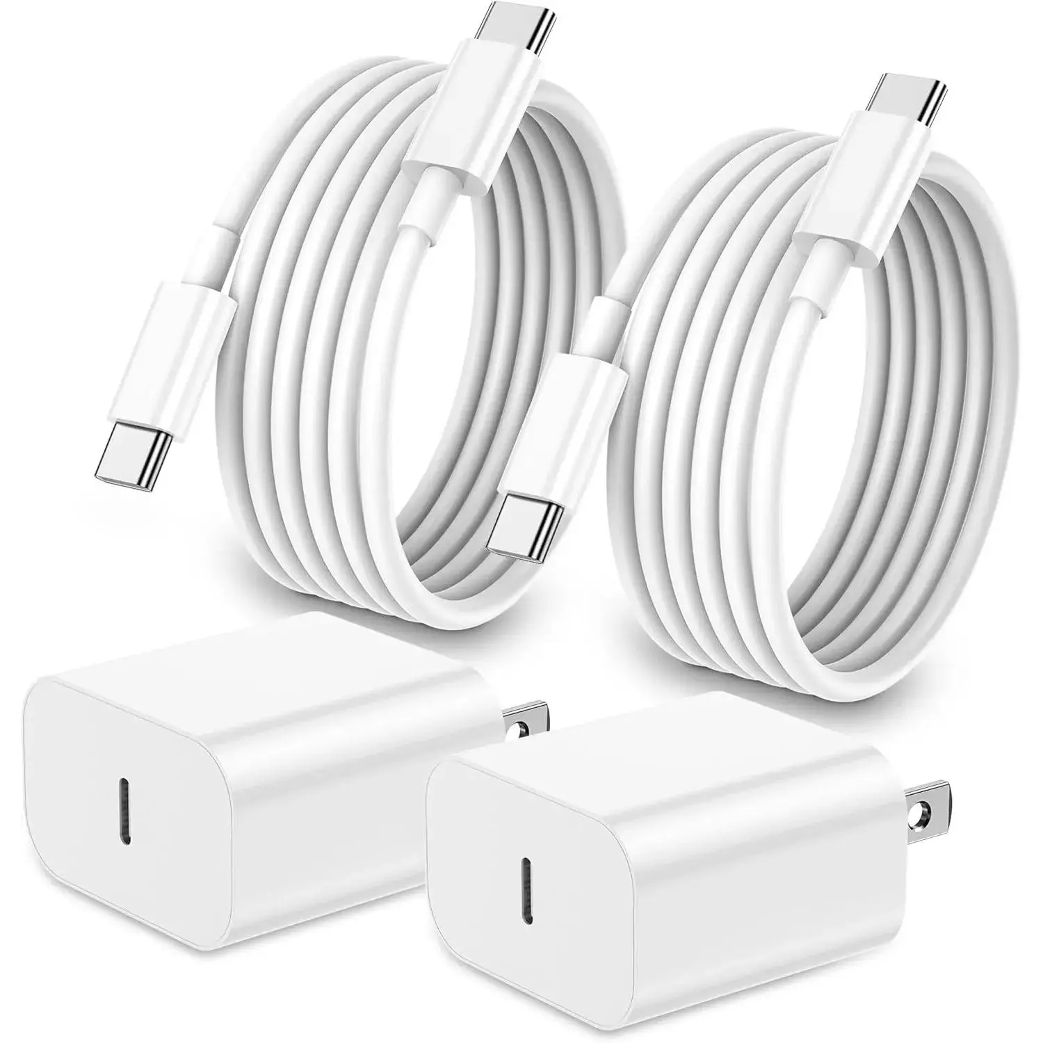 2 Pack Type C Wall Charger Block with 2 Pack Long USB C to Lightning Cable for iPhone 14/13/12/12 Pro Max/11/Xs Max/XR/X,AirPods Pro