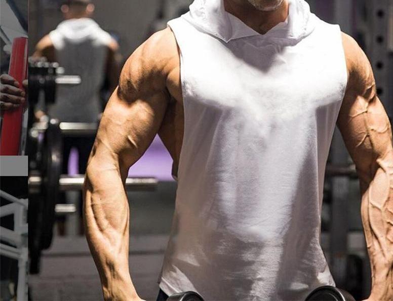 Summer Hooded Gym Clothing Mens Fitness Tank Top Plain Cotton Bodybuilding Hoodie Sleeveless Shirt Muscle Vest Sports Undershirt