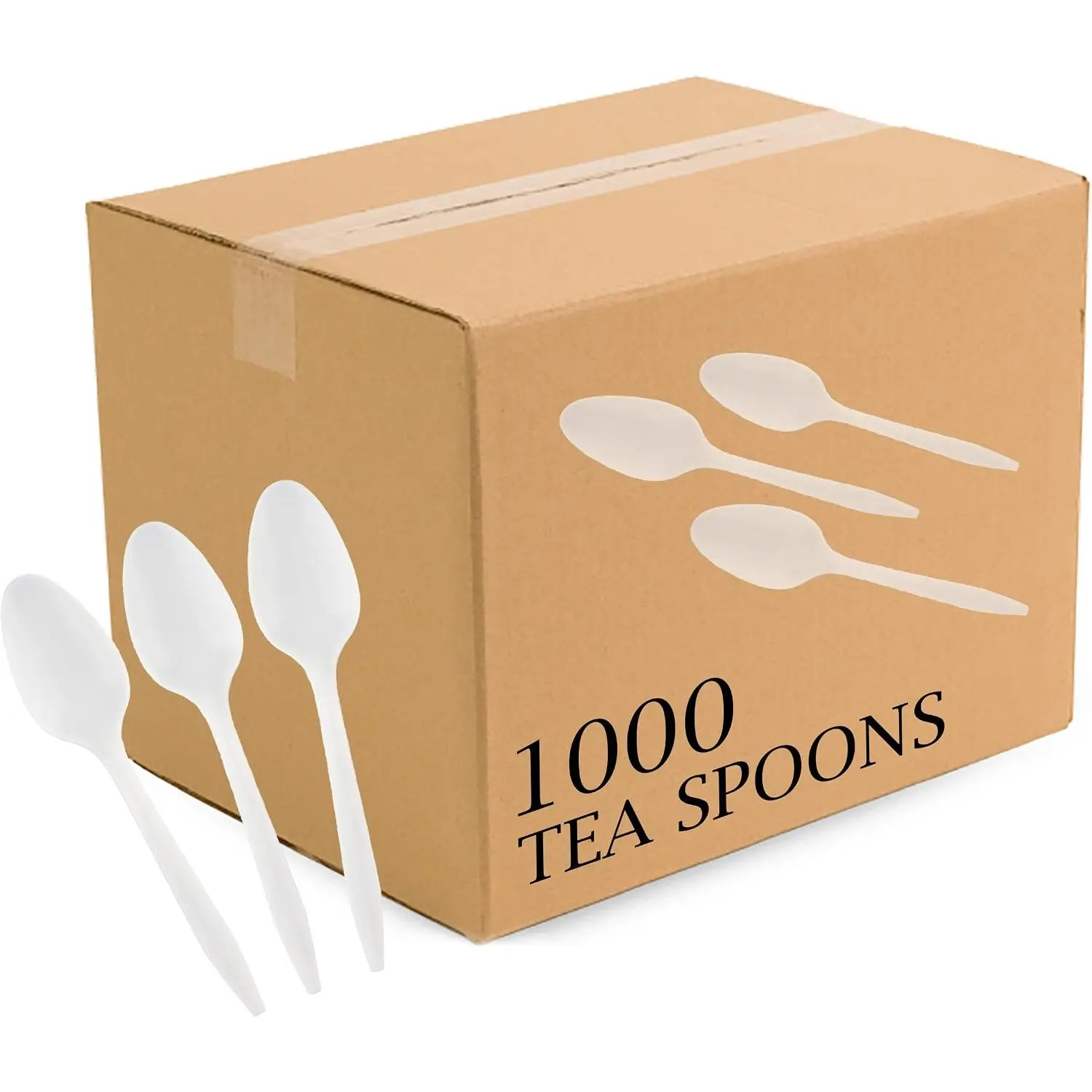 Cutlery Teaspoons Medium Weight Silverware White (1000 Count)
