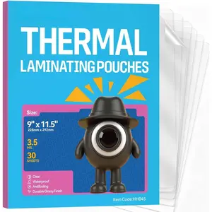 3.5Mil Laminating Sheets 8.5 x 11 Inches,30Pack Letter Size Thermal Laminating Pouches 9 x 11.5 Clear Lamination Sheet Paper Round Corners, Clear for Documents,Office,School, Supplies