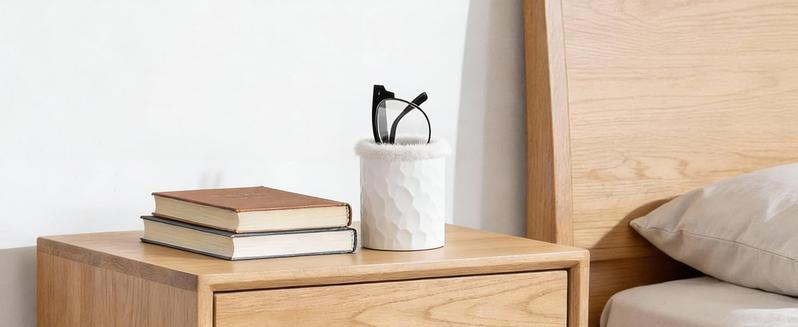 Plush Lined Eyeglasses Holder Protective Glasses Holder Stand Case Anti-scratch Glasses Storage Organizer for Table, Desk, Nightstand, Office