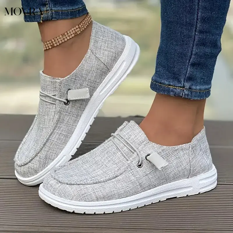 MOVRA1 mama shoes 1 Pair Women'S All-Season Canvas Loafers - Solid Color Low Top-On Shoes with Tassel Detail, Plain Toe, Insole, EVA & Rubber Sole Footwear Girl Comfort Slipon(Raincoats)