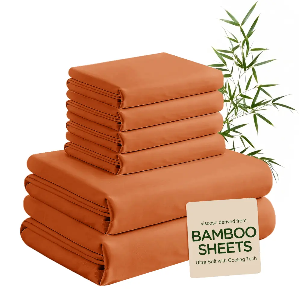 OS OMYSTYLE Extra Deep Cooling Bamboo Bed Sheet Set, 2000TC, Exceptionally Soft And Comfortably Coo & Breathable 17" Deep Pocket, Wrinkle & Shrink Resistant, Twin/ Full/ Queen/ King FAST DELIVERY, Ideal For Hot Sleepers, All-Season Bedding Gift