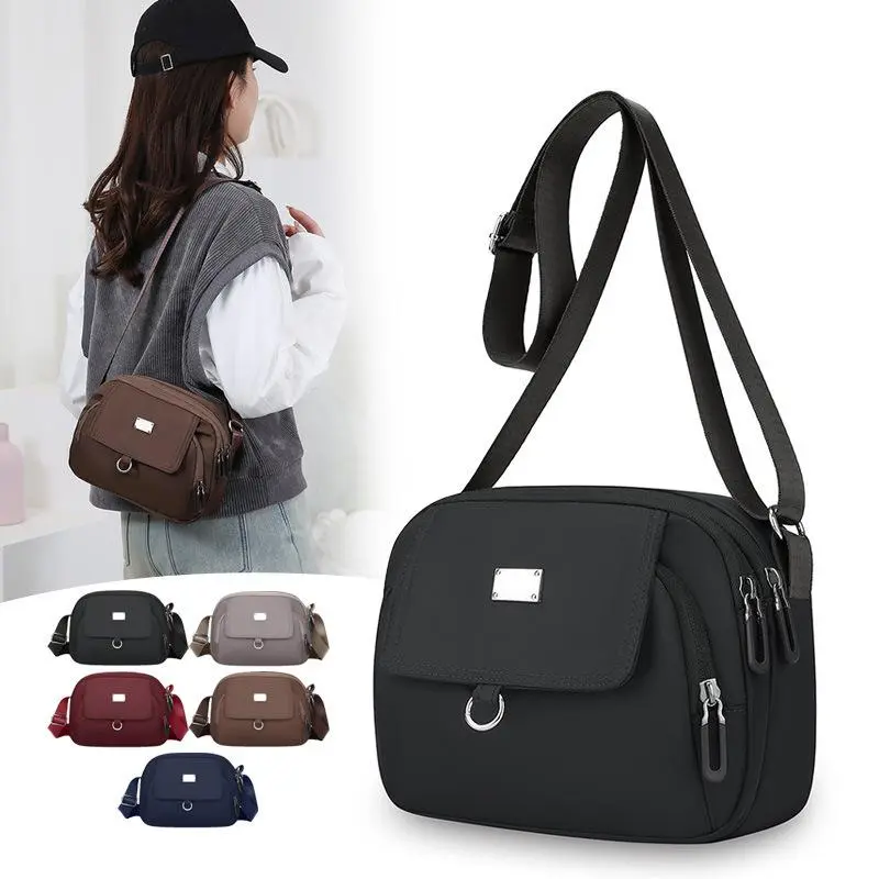 Women's  Colorblock  Purse, Water-Resistant Oxford Canvas Shoulder Bag with Multiple Pockets, Lightweight for Daily Wear, Purses  Bag,  Look,  Purse, Purses  Bag
