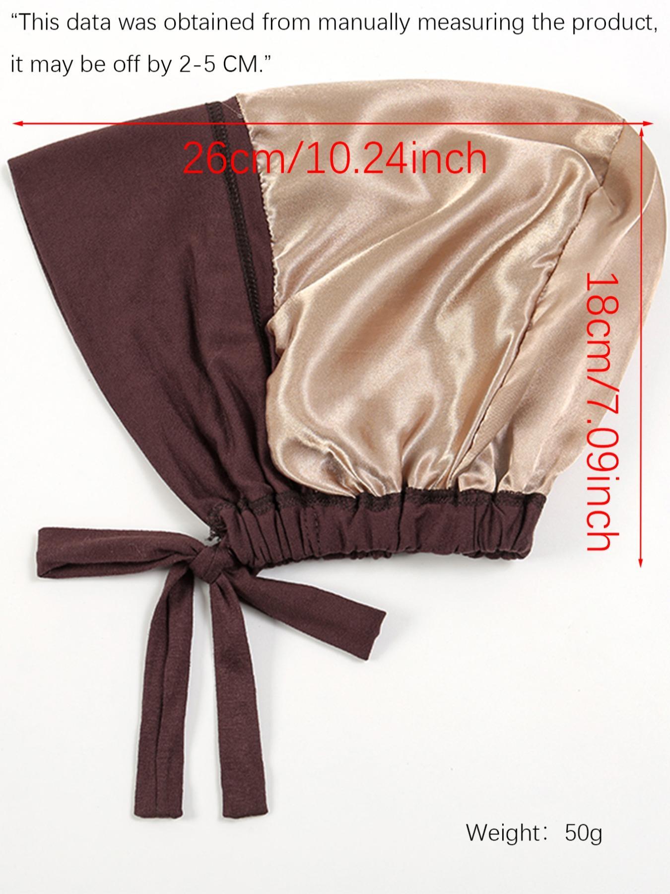 Solid Color Hijab Underscarves, Breathable Comfortable Hijab Undercap, Women's Modest Islamic Clothing Accessories for Daily Wear