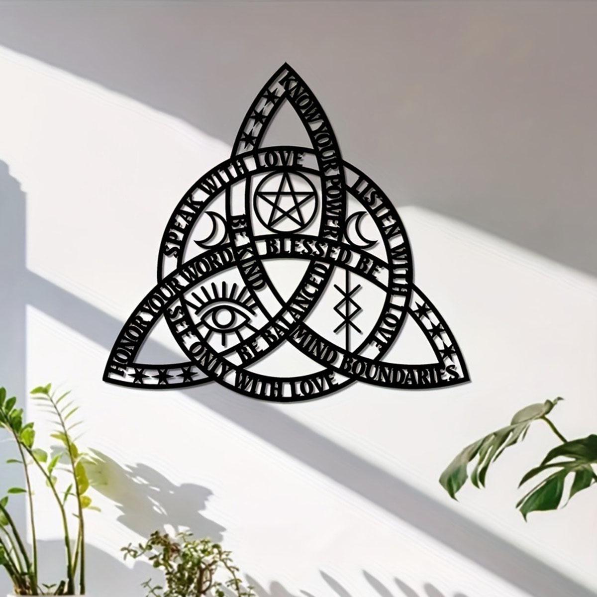 Celtic Knot Design Wall Decor, Creative Metal Wall Hanging Decor, Art Wall Decoration, Wall Hanging Ornament for Home Living Room Bedroom Decor, Hangable