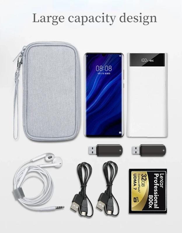 Travel Cable Bag Portable Digital Storage Pouch Charger Data Cable USB Bag Organizer Waterproof Electronic Accessory Storage Bag