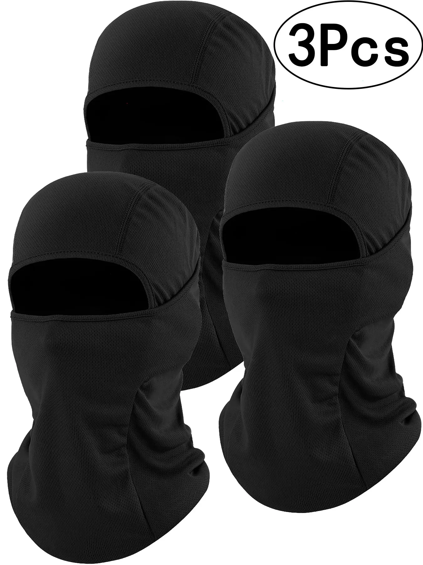Balaclava Ski Mask 3 Pieces Full Face Cover for Men and Women Breathable Full Face Mask for Skiing Outdoor Sports